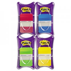 Post-it Tabs File Tabs, 1 x 1 1/2, Aqua/Lime/Red/Yellow, 100/Pack MMM686RALY 686-RALY