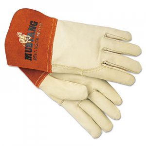 MCR Safety Mustang MIG/TIG Leather Welding Gloves, White/Russet, Large, 12 Pairs MPG4950L 127-4950L