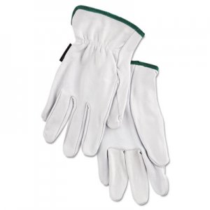 MCR Safety Grain Goatskin Driver Gloves, White, Medium, 12 Pairs MPG3601M 127-3601M