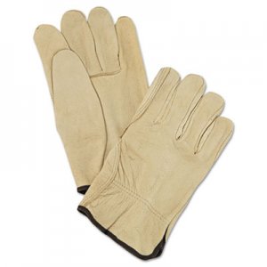 MCR Safety Unlined Pigskin Driver Gloves, Cream, Large, 12 Pairs MPG3400L 127-3400L