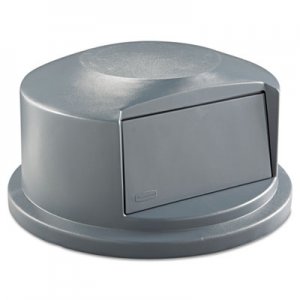 Rubbermaid Commercial Round Brute Dome Top Receptacle, Push Door, 24 13/16 x 12 5/8, Gray RCP264788GRA FG264788GRAY