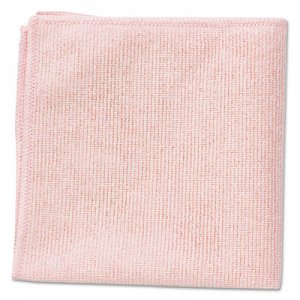 Rubbermaid Commercial Microfiber Cleaning Cloths, 16 x 16, Pink, 24/Pack RCP1820581 1820581