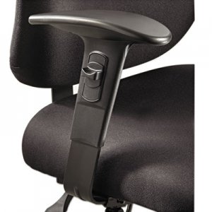 Safco Height/Width-Adjustable T-Pad Arms for Alday 24/7 Task Chair, Black, 1 Pair 3399BL SAF3399BL