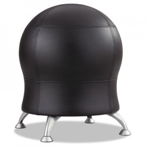 Safco Zenergy Ball Chair, 22 1/2", Black/Silver 4751BV SAF4751BV