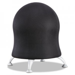 Safco Zenergy Ball Chair, 22 1/2" Diameter x 23" High, Black/Silver 4750BL SAF4750BL
