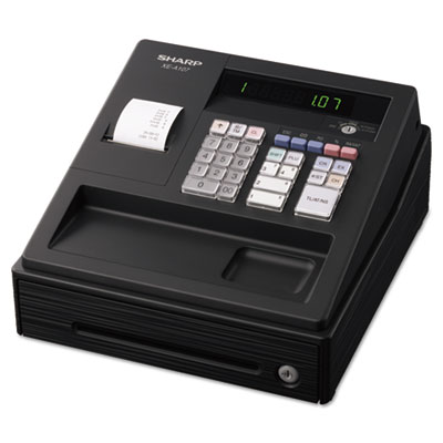 Sharp XE A107 Cash Register, Drum Printer, 80 Lookups, 4 Clerks, LED SHRXEA107 XEA107