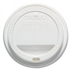 Dart Traveler Drink-Thru Lid, 12-16oz Hot Cups, White, 50/Pack, 6 Packs/Carton SCCOFTL160007 OFTL16-0007