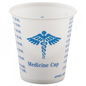 Dart Paper Medical & Dental Graduated Cups, 3oz, White/Blue, 100/Bag, 50 Bags/Carton SCCR3 SCC R3