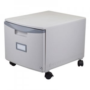 Storex Single-Drawer Mobile Filing Cabinet, 14-3/4w x 18-1/4d x 12-3/4h, Gray 61254U01C STX61254U01C