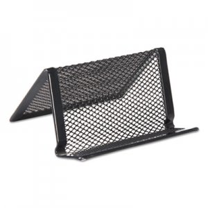 Universal One Mesh Metal Business Card Holder, 50 2 1/4 x 4 cards, Black UNV20005 UNVDS-340