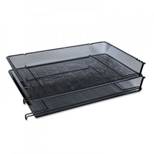 Universal One Mesh Stackable Side Load Tray, Legal, Black UNV20012 UNVNW-1011A
