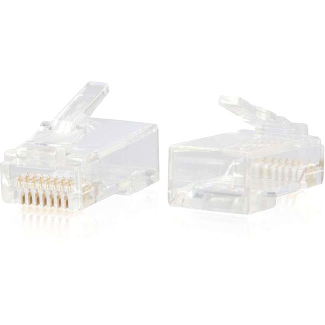 C2G RJ45 Cat6 Modular Plug for Round Solid/Stranded Cable - 25pk 00888