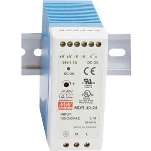 B+B DIN Rail Mount Power Supply 24VDC, 1.0 A Output Power MDR-20-24