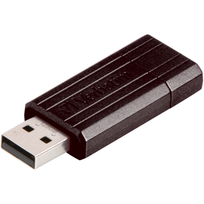 Verbatim PinStripe USB Drive 128GB - Black 49071