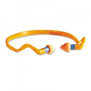 Howard Leight by Honeywell QB2HYG Banded Multi-Use Earplugs, 25NRR, Orange Band/Orange Plug, 10/Box UVXQB2HYG QB2HYG