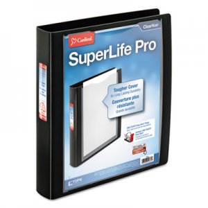 Cardinal SuperLife Pro Easy-Open ClearVue Locking Slant-D Binder, 1.5", 11 x 8 1/2, Black CRD54661 54661