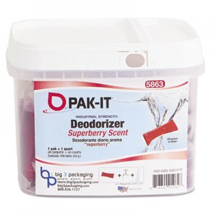 PAK-IT Industrial-Strength Deodorizer, Superberry, 100 PAK-ITs/Tub BIG586320003400 586000000000