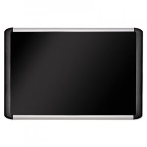 MasterVision Black fabric bulletin board, 24 x 36, Silver/Black BVCMVI030301 MVI030301