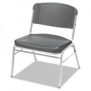 Iceberg Rough N Ready Series Big & Tall Stackable Chair, Charcoal/Silver, 4/Carton ICE64127 64127
