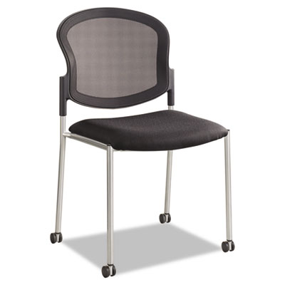 Safco Diaz Guest Chair, Mesh Back/Fabric Seat, Black SAF5009BL 5009BL