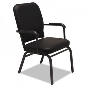 Alera Oversize Stack Chair with Arms, Black Anitmicrobial Vinyl Upholstery, 2/Carton ALEBT6516 HTB1041SB-3906