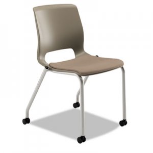 HON Motivate Seating Upholstered 4-Leg Stacking Chair, Shadow/Morel/Platinum, 2/CT MG201CU24 HONMG201CU24