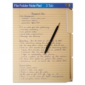 find It FindIt File Folders Notepad, 1/3 Cut, 11 Pt Stock, Letter, Manila FT07210 IDEFT07210