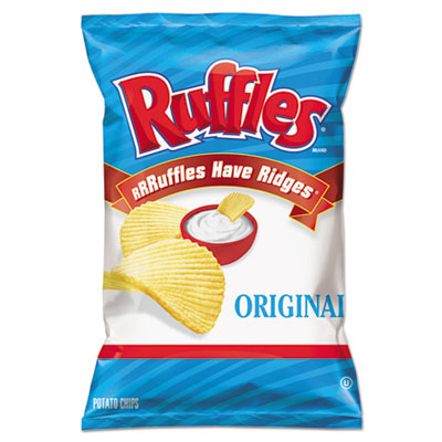 Ruffles Original Potato Chips, 1.5 oz Bag, 64/Carton LAY44463 028400085168