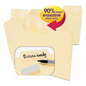 Smead Erasable SuperTab File Folders, Letter, Manila, 24/Set SMD10380 10380