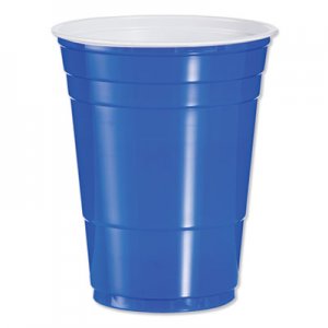 Dart Plastic Party Cold Cups, 16oz, Blue, 50/Bag, 20 Bags/Carton DCCP16B P16B