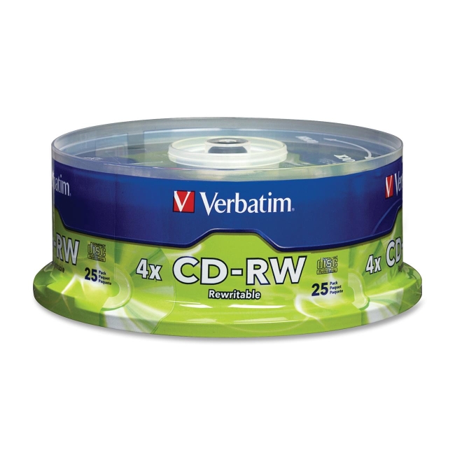 Verbatim CD-RW 80MIN 700MB 2x-4x 25pk Spindle 95169