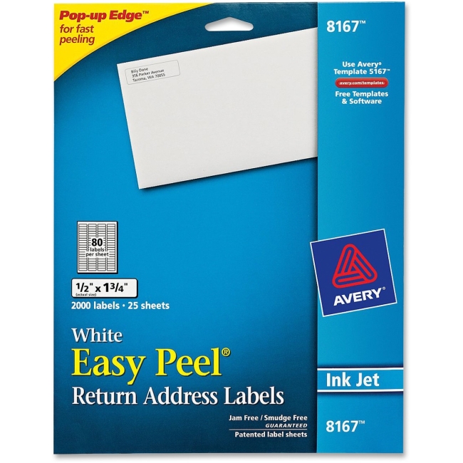 Avery Easy Peel Address Label 8167