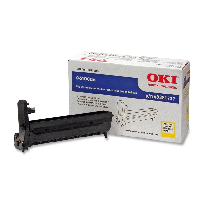 Oki Yellow Image Drum Kit For C6100 Series Printers 43381717