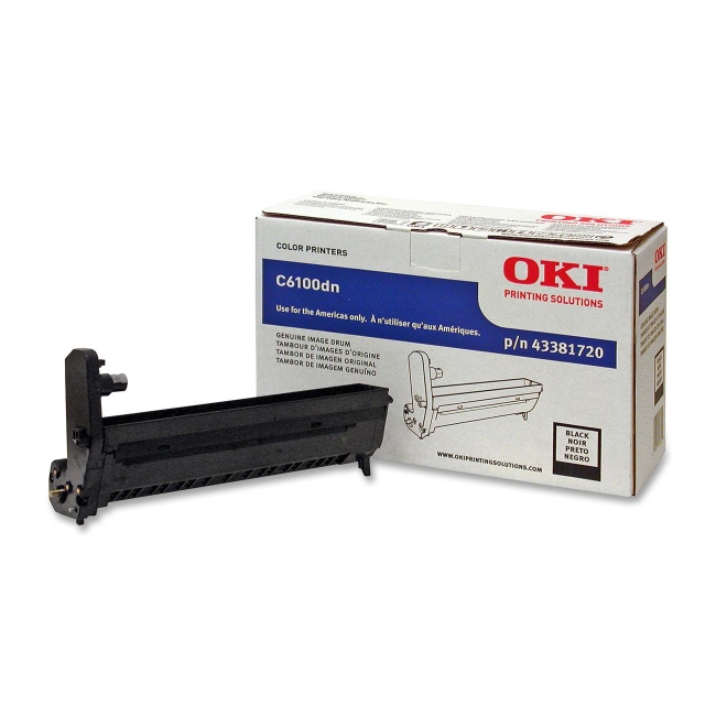Oki Black Image Drum Kit For C6100 Series Printers 43381720