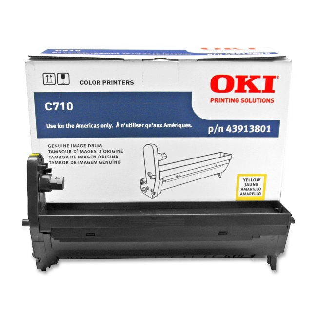 Oki Yellow Image Drum For C710 Series Printers 43913801