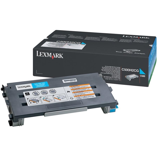 Lexmark Cyan High Yield Toner Cartridge C500H2CG