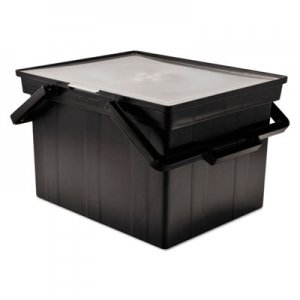 Advantus Companion Portable File Storage Box, Legal/Letter, Plastic, Black AVTTLF2B TLF-2B