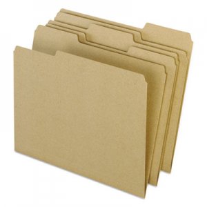 Pendaflex Recycled Paper File Folders, 1/3 Cut Top Tab, Letter, Natural, 100/Box 04342 PFX04342