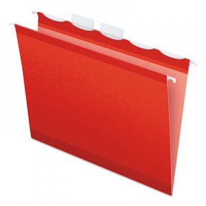 Pendaflex Ready-Tab Lift Tab Reinforced Hanging File Folders, 1/5 Tab, Letter, Red, 25/Box 42623 PFX42623