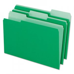 Pendaflex Interior File Folders, 1/3 Cut Top Tab, Legal, Green, 100/Box 435013BGR PFX435013BGR