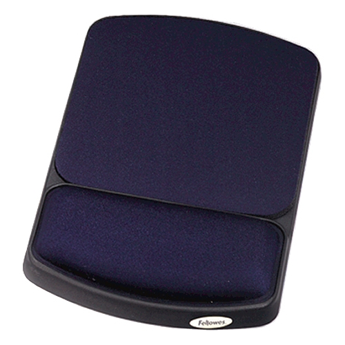 Fellowes Gel Wrist Rest and Mouse Rest - Sapphire/Black 98741