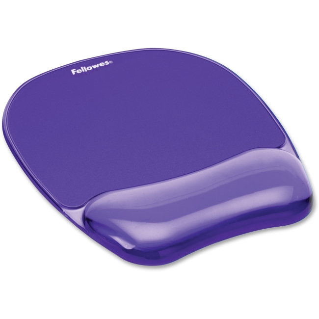 Fellowes Gel Crystals Mousepad/Wrist Rest - Purple 91441