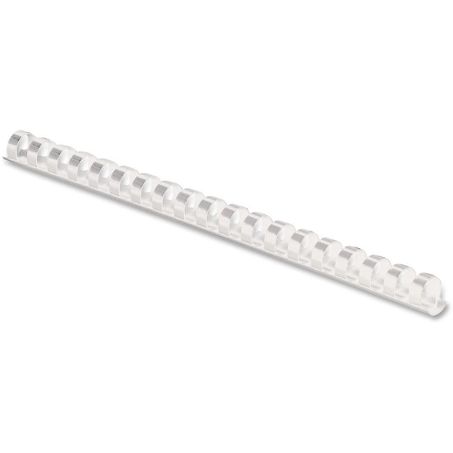Fellowes Plastic Combs - Round Back, 3/8", 55 sheets, White, 100 pk 52371