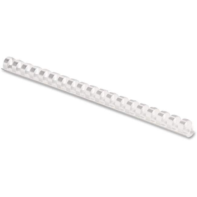 Fellowes Plastic Combs - Round Back, 1/2", 90 sheets, White, 100 pk 52372