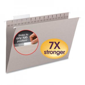 Smead Tuff Hanging Folder with Easy Slide Tab, Legal, Steel Gray, 18/Pack 64093 SMD64093