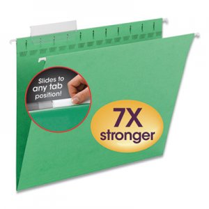 Smead Tuff Hanging Folder with Easy Slide Tab, Letter, Green, 18/Pack 64042 SMD64042