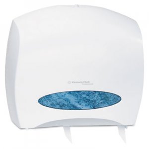 Kimberly-Clark JRT Jr. Escort Jumbo Roll Bath Tissue Dispenser, 16 x 5 4/5 x 14, White KCC09508 9508