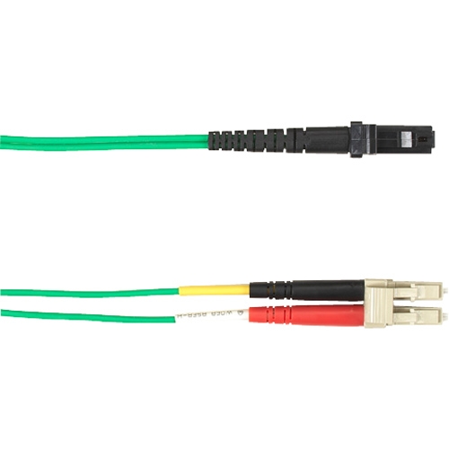 Black Box 2-m, LC-MTRJ, 62.5-Micron, Multimode, Plenum, Green Fiber Optic Cable FOCMP62-002M-LCMT-GN