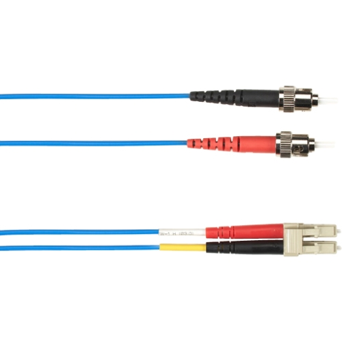 Black Box 5-m, ST-LC, 62.5-Micron, Multimode, Plenum, Blue Fiber Optic Cable FOCMP62-005M-STLC-BL