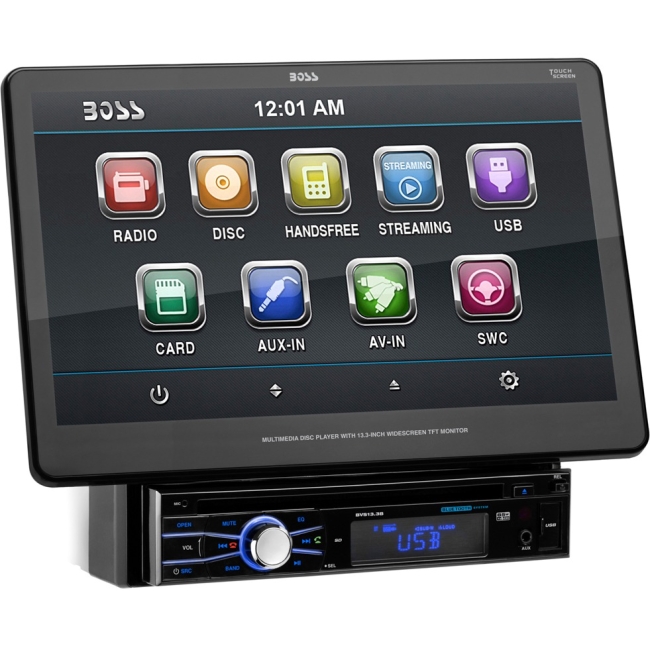 Boss Audio Single Din 13.3" Detachable Touchscreen Monitor Bluetooth-Enabled/Audio BVS13.3B